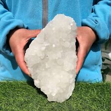 4.6 LB Natural White Calcite Quartz Crystal Cluster Mineral Specimen picture