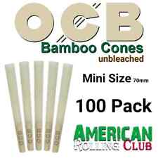 OCB Bamboo Mini Cones 70mm~ 100 Pack ~ Crush Prof Box picture