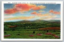 Vintage Postcard - Sunrise Over Luray VA - Unposted picture