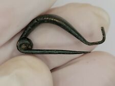 Ancient GREEK Small Bronze FIBULA PIN, 3rd Century BC #2, 28 mm, Intact picture