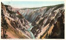 Vintage Postcard 1917 Brink Of Falls Yellowstone Park Grand Canyon Arizona AZ picture