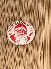 Scarce 1950s Celluloid Santa Claus Christmas Pinback button Goodfellow’s Club picture