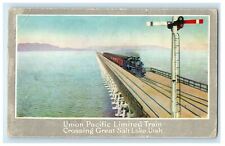 c1910s Union Pacific Limited Train Lucin Cut-Off Salt Lake Utah UT Postcard picture