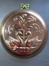Two Swans Copper Brass Mold Wall Decor Copperware picture