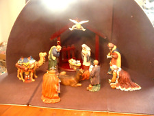 Large 12 Piece Bisque Porcelain Nativity Set picture