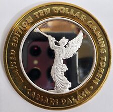 Caesars Palace $10 999 Fine Silver Center Limited Edition Gaming Casino Token picture