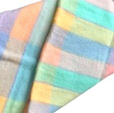 Vintage John Wanamaker Wool Blanket Cordon Plaid 52”x64” New Estate Sale Find picture