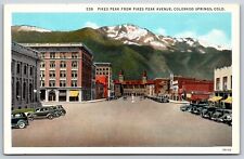 Postcard Pikes Peak From Pikes Peak Avenue, Colorado Springs Colorado Unposted picture
