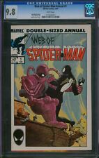 Web of Spider-Man Annual #1 ❄️ CGC 9.8 WHITE Pages ❄️ Black Suit Comic 1985 picture