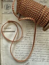 1 Yard AntiqueVintage French Gold/Red Metallic Soutache Braid Trim 3/16”Military picture