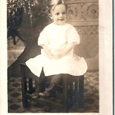 c1910s Handsome Smiling Little Boy Dress RPPC Real Photo PC 