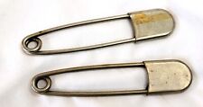 2 Vintage K1 Large 5” Laundry Safety Pin Key Chain Tag Military Horse Blanket picture