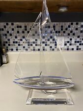 Vintage Lucite Sculpture Sailboat Artist Signed 16 In. Numbered #263 picture