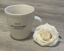 Starbucks Vintage Barista Mug 2001 Ceramic White 16oz Coffee Cup Est 1971 EUC picture