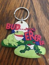 Vintage Budweiser Keychain Bud-Weis-Errr Bull Frogs 🐸 1995 picture