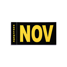 NOVEMBER - California License Plate - Legacy Black Yellow Month Sticker DMV Tag picture