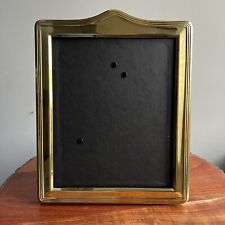 Vintage 8x10 Brass Picture Frame Arched Top, Ridge Detail picture
