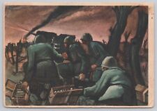 Italian Soldiers Firing Artillery WW2 Fascist Party Propaganda, Vintage Postcard picture