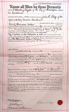 Lumber Merchants Philadelphia 1890 Legal Document Riley & Taylor Bond & Warrant picture