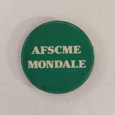 Vintage 1984 AFSCME for Mondale Presidential Campaign Pinback Button picture