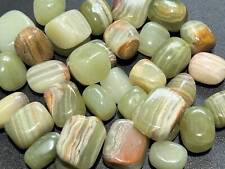 Tumbled Caribbean Green Calcite (1/2 lb) 8 oz Bulk Wholesale Lot Half Pound picture