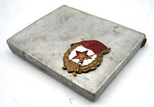 WW2 Soviet Soldier Art Battlefield Cigarette Case  1943 Custom Made Guard  Badge picture