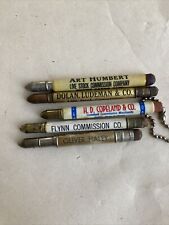 Vtg Lot 5 Bullet Pencils Advertising Stock Yard Chicago Peoria IL Sioux City IA picture