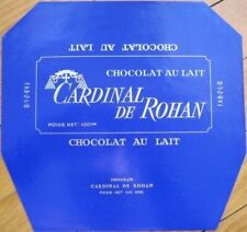 Chocolate Bar 1940s French Label, Cardinal de Rohan, Chocolat au Lait, Milk picture