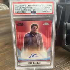 2022 Topps Chrome Star Wars Jake Calican /5 Red PSA 10 Toro Calican picture