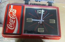 1960s Vintage enjoy coca cola Bottle Soda Hanging Wall Clock Sign POP picture