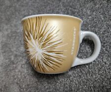 Starbucks Gold StarBurst Holiday Coffee Mug Cup Tall 16 fl oz 2014  picture