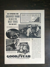 Vintage 1937 Goodyear Good Year Tires Full Page Original Ad 622 picture