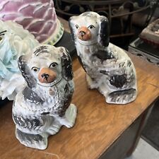 Vintage Antique Small Stanford shire Dogs Pair picture