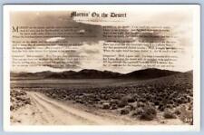 1920-40's RPPC MORNIN' ON THE DESERT POEM SCENIC MOUNTAINS SCRUB BRUSH POSTCARD picture