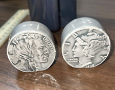 vintage 1960' Coins salt and pepper shakers picture