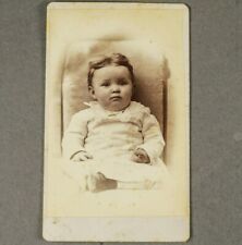 CDV 1800's Portrait Chubby Round-faced Toddler Skowhegan, Maine by C. A. Paul picture
