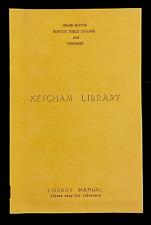 1965 Ketcham Library Grand Rapids MI Baptist Bible College Seminary VTG Manual picture