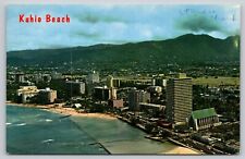 Postcard HI Waikiki Aerial View Of Kuhio Beach UNP A25 picture