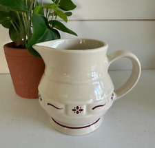 Longaberger Pottery Woven Traditions Red Small Pitcher USA picture