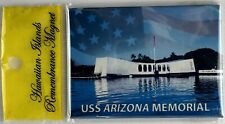 NOS Vintage USS Arizona Memorial Magnet Hawaiian Islands Remembrance 3 1/2” Long picture