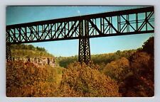 Harrodsburg KY-Kentucky, High Bridge, Train Tracks, Vintage Souvenir Postcard picture