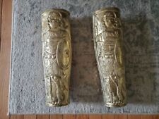 Halloween Roman Ancient Greek Celtic Brass greaves Embossed Leg Protection SCA picture
