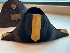 Genuine 1800s Royal Navy British Captain's Bicorn Hat + Box by Hawkes of London picture