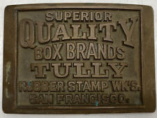 Antique Bronze/Brass  Sign RUBBER STAMP WK’S ~ SAN FRANCISCO picture