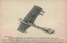 1909 Aviation Prize Winner Hubert Latham at Champagne France Antique Postcard picture