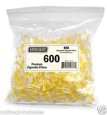 EFFICIENT Bulk Cigarette Filter Tips Block, Filter Out Tar & Nic (600 Filters) picture