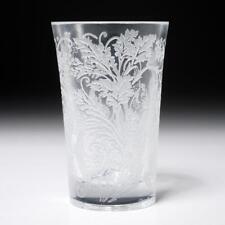 Christofle, France Small Crystal Marly Etched Filigree Floral Vase 5