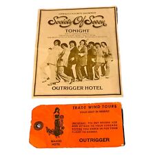 Society of Seven SOS Music Waikiki Outrigger Hotel Original Flyer & Luggage Tag picture