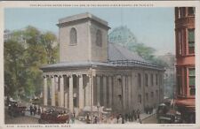 Boston Massachusetts Kings Chapel Second on Site Phostint Postcard picture