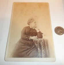 c.1879 OLDER WOMAN BROOKLYN NEW YORK N.Y. CABINET CARD PHOTOGRAPH OLLIVIER PHOTO picture